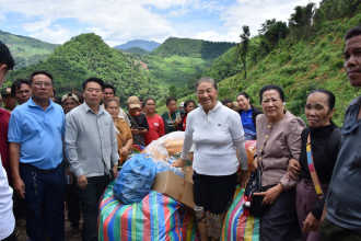 Vice President Pany Yathotou Leads Humanitarian Mission to Flood-Affected 